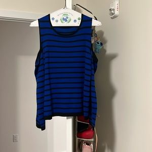 Blue and Black Long Sleeve (Off the shoulder)